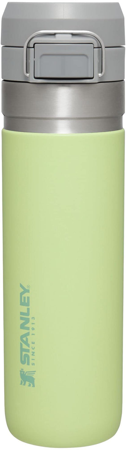 Stanley Quick Flip GO Water Bottle 24 oz | Push Button Lid | Leakproof and Packable for Travel and Sports | Insulated Stainless Steel | BPA-Free | Citron