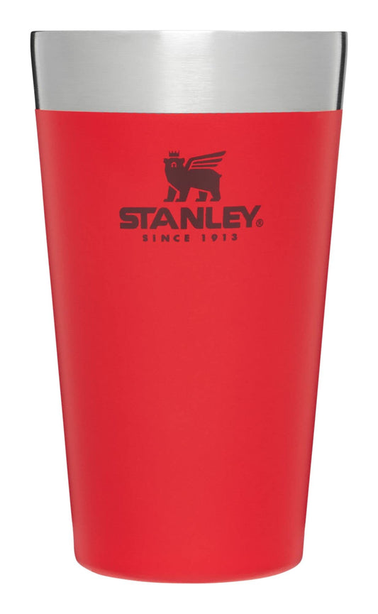 Stanley Adventure Stacking Beer Pint Glass 16oz | Stackable Drinking Cup for Cold Beverages | Dishwasher Safe | Insulated Stainless Steel Tumbler | BPA-Free | Lava