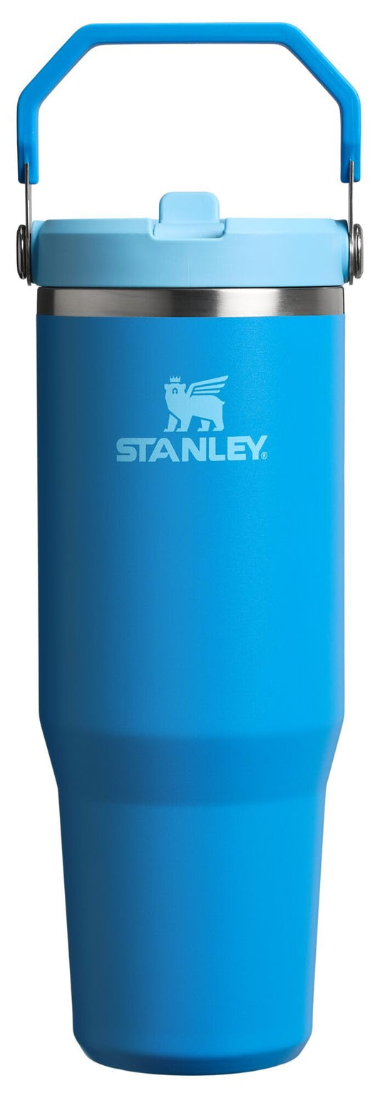 Stanley IceFlow 2.0 Flip Straw Tumbler with Handle 30 oz | Twist On Lid and Flip Up Straw | Leak Resistant Water Bottle | Insulated Stainless Steel | BPA-Free | Azure