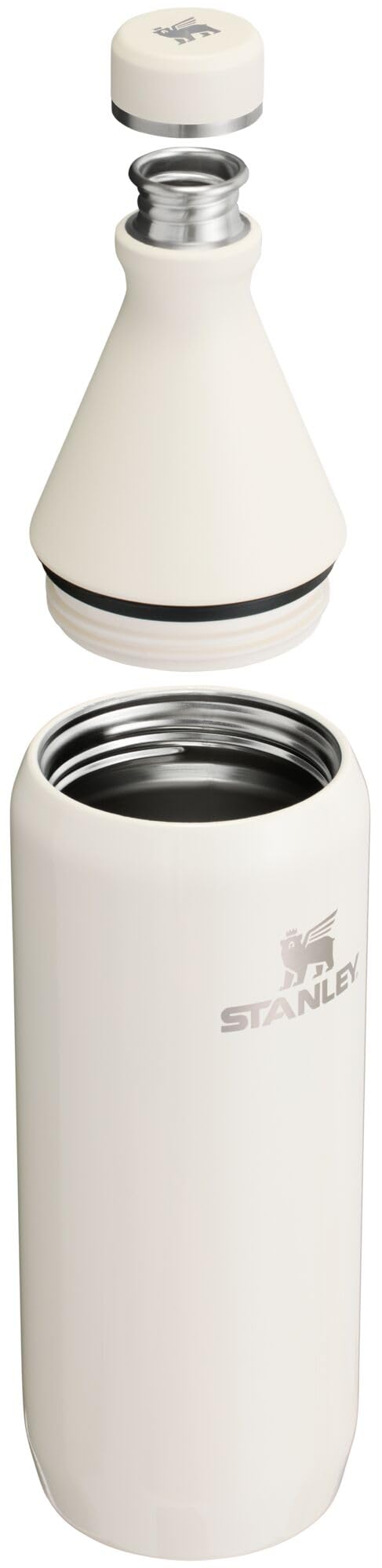 Stanley All Day Slim Bottle 34 oz | Twist On Lid with Leakproof Seal | Slim Design for Travel & Gym | Insulated Stainless Steel | BPA-Free | Cream