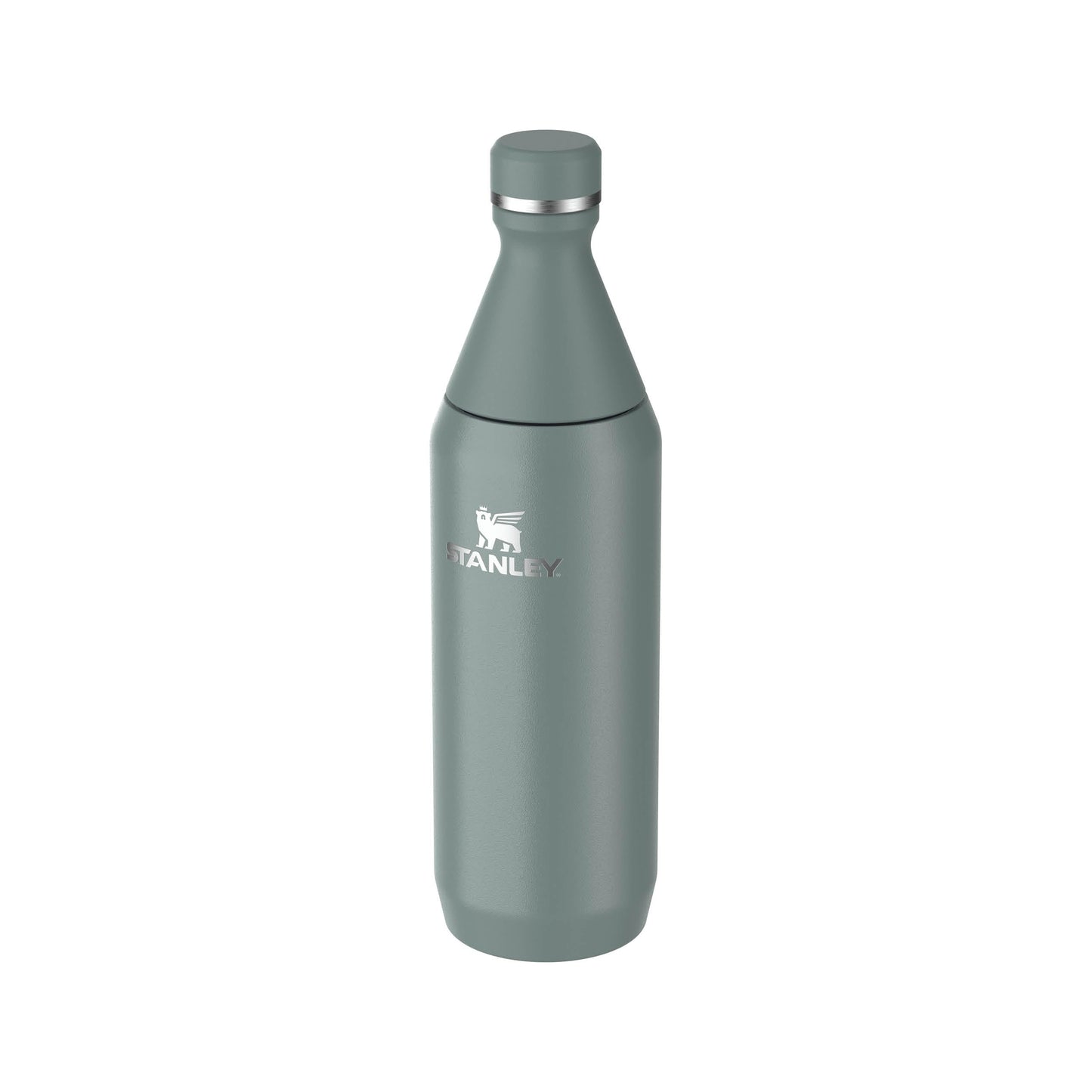STANLEY The All Day Slim Sports Water Bottle 0.6L - Cold For 6 Hours - Iced For 11 Hours - BPA-Free Recycled Stainless Steel - Leakproof - Dishwasher Safe - Shale