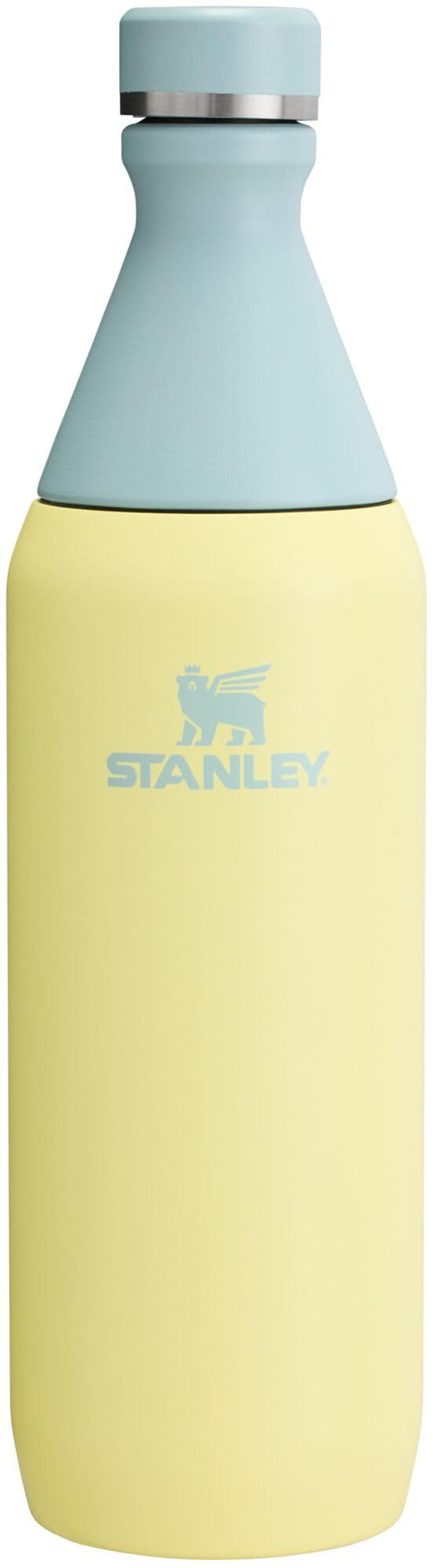 Stanley All Day Slim Bottle 20 oz | Leakproof Twist on Lid | Slim Design for Travel and Gym | Insulated Stainless Steel Water Bottle | BPA-Free | Pomelo