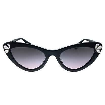 Miu Miu MU 01VS 152146 Black Plastic Butterfly Sunglasses Pink Gradient Lens