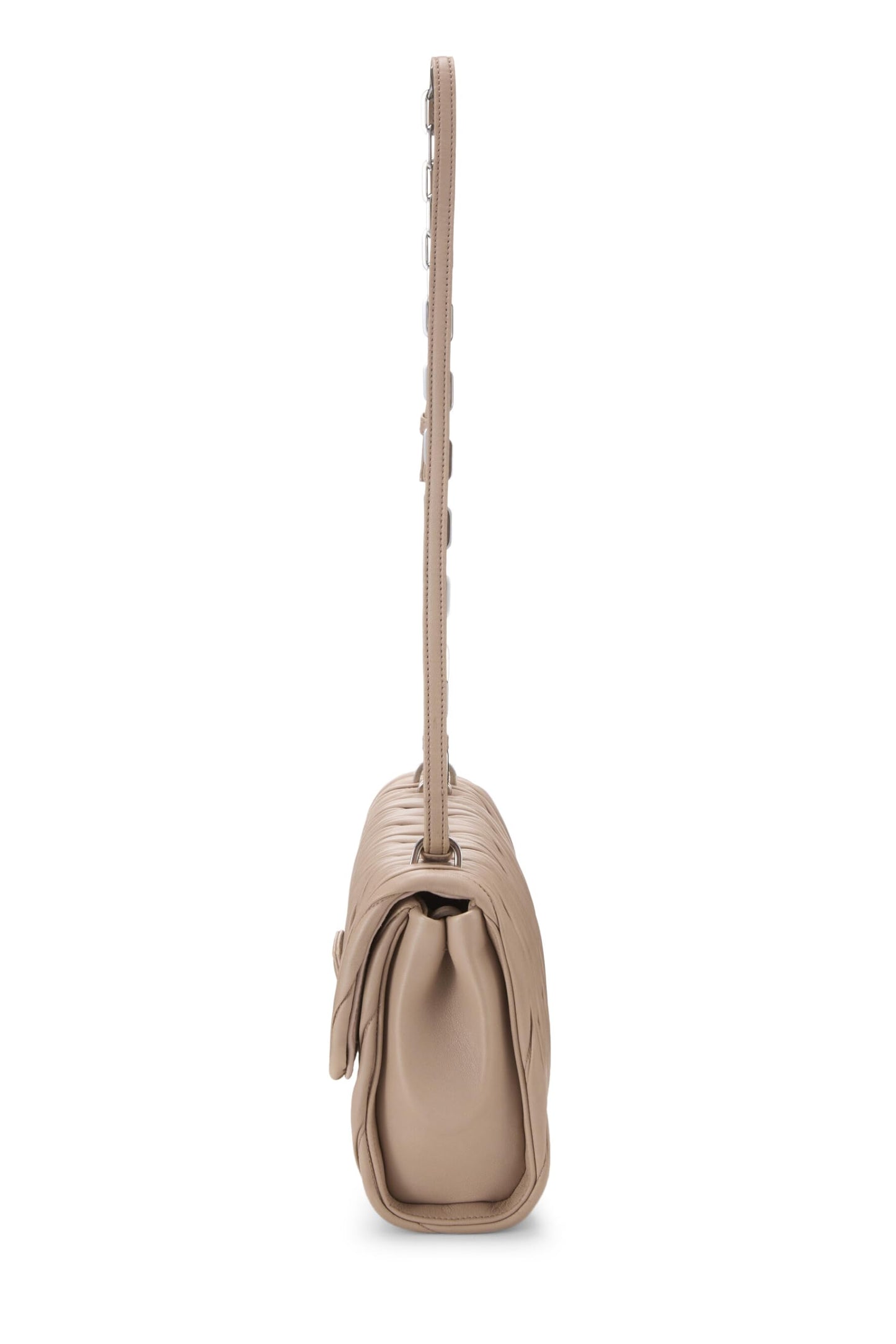 Miu Miu, Pre-Loved Pink Nappa Matelassé Shoulder Bag, Beige