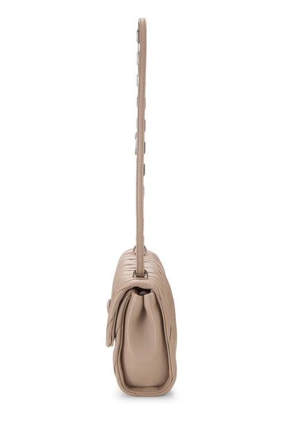 Miu Miu, Pre-Loved Pink Nappa Matelassé Shoulder Bag, Beige