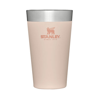 STANLEY Adventure Inulsated Stacking Beer Pint Glass, 16oz Stainless Steel Double Wall Rugged Metal Drinking Tumbler (Limestone)
