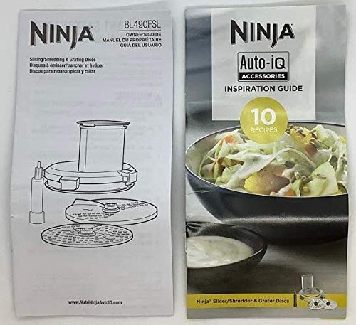 MUST READ Details - Compact Size - Ninja Chute Feed Lid Slicer Shredder Grater Discs for 40oz Bowl BL491 BL492 BL493 BL494 CT670V CT671AV CT672A CT672V Blender
