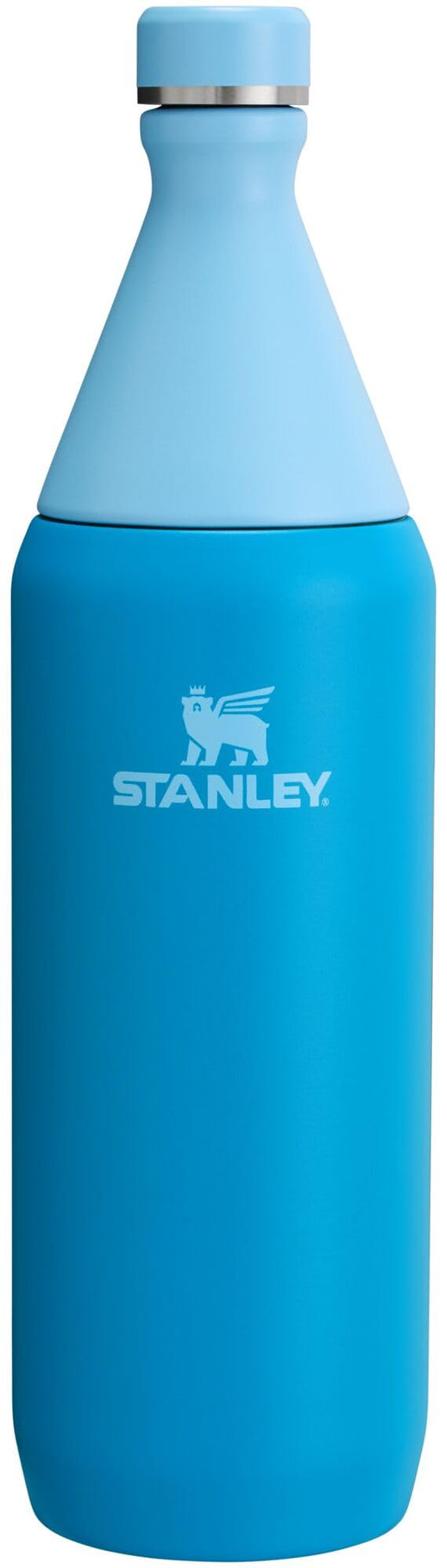 Stanley All Day Slim Bottle 34 oz | Leakproof Twist on Lid | Slim Design for Travel and Gym | Insulated Stainless Steel Water Bottle | BPA-Free | Azure