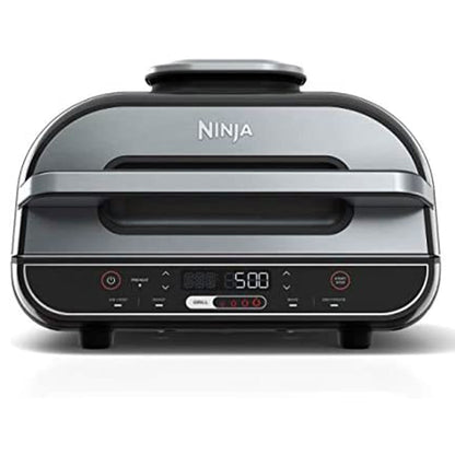 Ninja Foodi 5 In 1 Indoor Grill and Air Fryer with Surround Searing, Removable Grill Gate, Crisper Basket, Cooking Pot, and Smoke Control System
