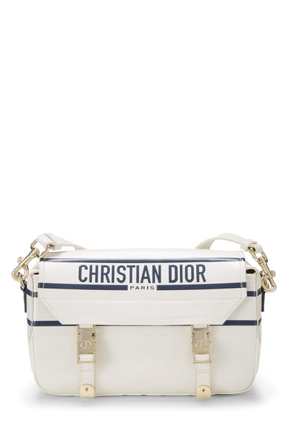Dior, Pre-Loved White Calfskin Diorcamp Messenger Small, White