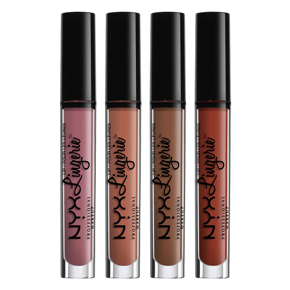 NYX PROFESSIONAL MAKEUP Lip Lingerie Matte Liquid Lipstick - Ruffle Trim, Cinnamon Pink