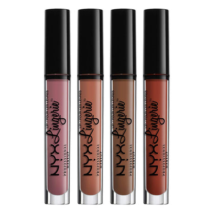 NYX PROFESSIONAL MAKEUP Lip Lingerie Matte Liquid Lipstick - Ruffle Trim, Cinnamon Pink