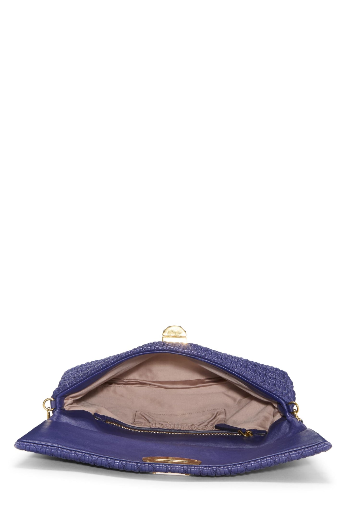 Miu Miu, Pre-Loved Purple Nappa Crystal Flap Shoulder Bag, Purple