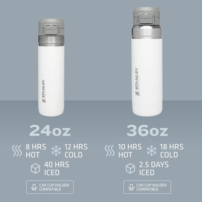 Stanley Quick Flip GO Water Bottle 36 oz | Push Button Lid | Leakproof and Packable for Travel and Sports | Insulated Stainless Steel | BPA-Free | Pool
