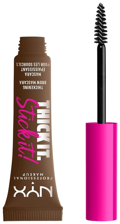 NYX Professional Makeup Thick It Stick It Thickening Brow Mascara Gel Bundle - Brunette and Espresso