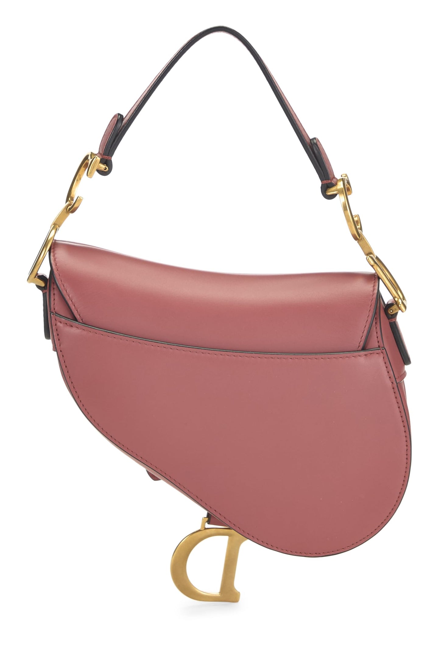 Dior, Pre-Loved Pink Calfskin Saddle Bag Mini NM, Pink