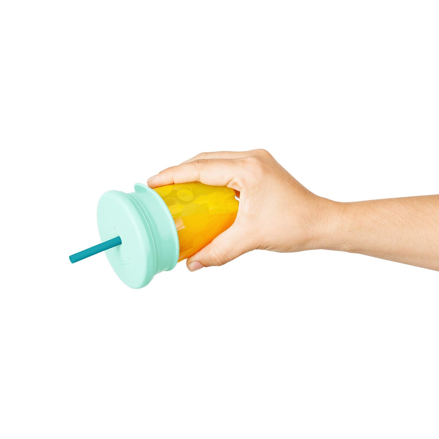 Boon Snug Silicone Sippy Cup Lids and Straws - Includes 3 Lids and 3 Straws - Convert Any Kids Cups or Toddler Cups into Straw Sippy Cups - Toddler Feeding Supplies and Travel Essentials - Green