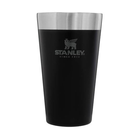 Stanley Adventure Stacking Beer Pint Glass 16oz | Stackable Drinking Cup for Cold Beverages | Dishwasher Safe | Insulated Stainless Steel Tumbler | BPA-Free | Matte Black