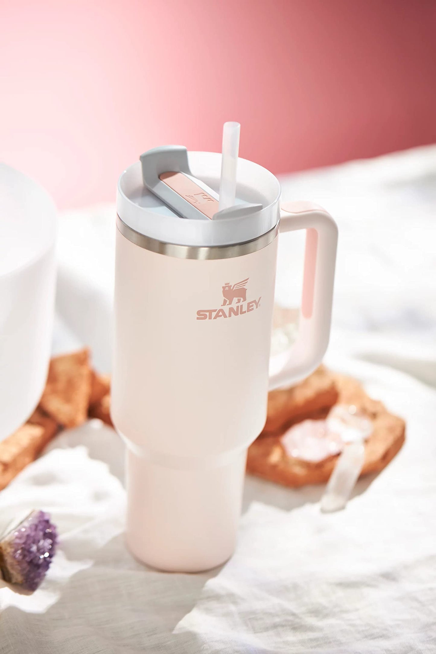 STANLEY Quencher H2.0 FlowState Tumbler 40oz (Rose Quartz)