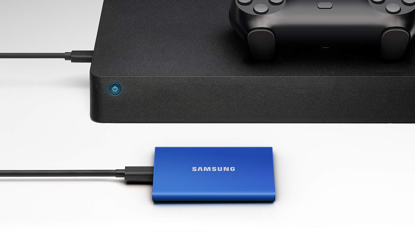 Samsung T7 Portable SSD, 1TB External Solid State Drive, Speeds Up to 1,050MB/s, USB 3.2 Gen 2, Reliable Storage for Gaming, Students, Professionals, MU-PC1T0T/AM, Gray