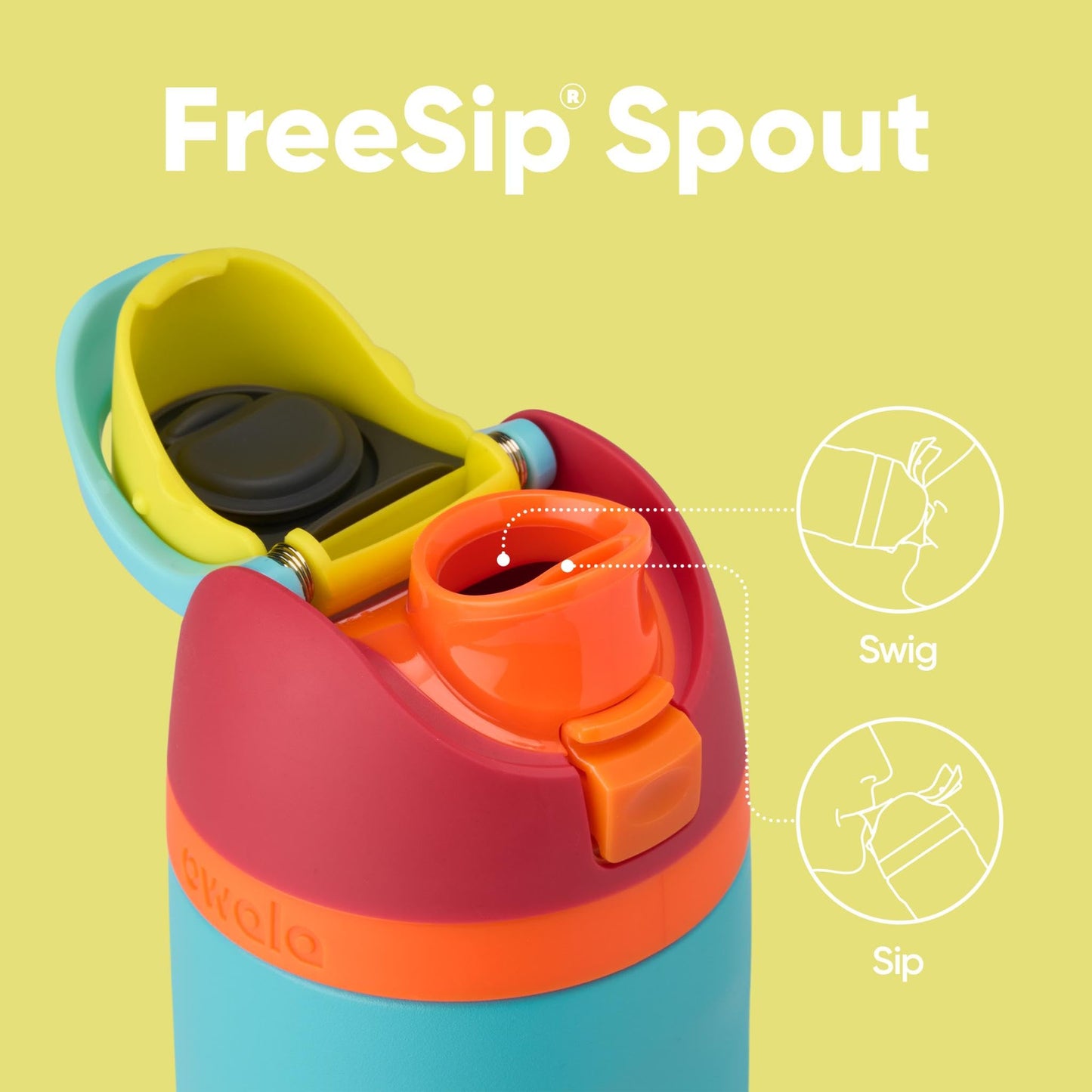 Owala FreeSip Insulated Stainless Steel Water Bottle with Straw, BPA-Free Sports Water Bottle, Great for Travel, 24 Oz, Summer Sweetness