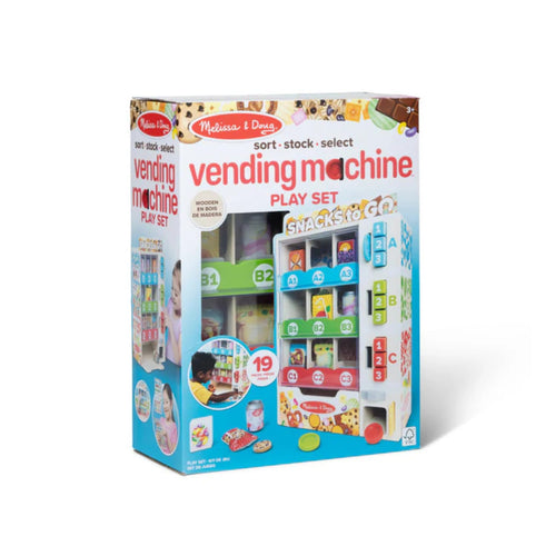 Melissa & Doug Sort, Stock, Select Wooden Vending Machine Play Set, Wooden Toy Play Food for Boys and for Girls 3+
