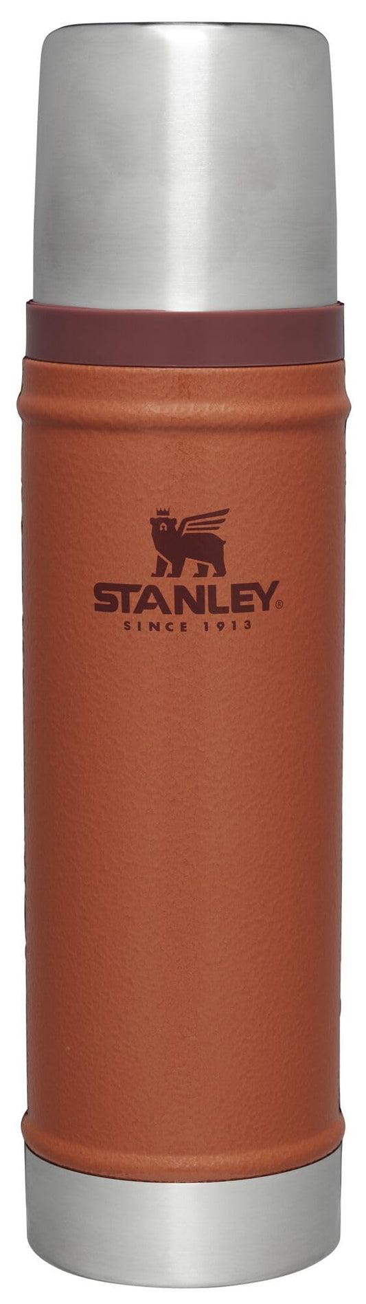 Stanley Classic Legendary Vacuum Bottle 20 oz | Wide Mouth with Leakproof Cup Lid | Keep Drinks Hot or Cold | Packable for Travel | Insulated Stainless Steel Thermos | BPA-Free | Hammertone Clay