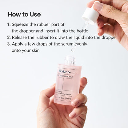 Biodance Collagen Ampoule | Korean Collagen Serum for Face, Pore Minimizing & Anti Aging Face Serum for Women | 1.69 fl. oz x 1 ea
