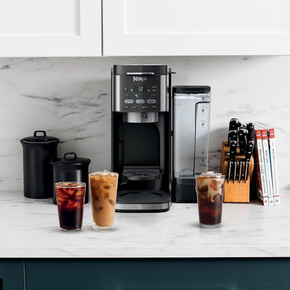 Ninja CFP105 DualBrew Hot & Iced Coffee Maker, Single-Serve, Compatible with K-Cups & 14-Cup Drip Coffee Maker, Black (Renewed)
