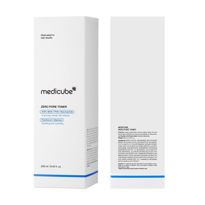 medicube Zero Pore Toner I Exfoliating & Hydrating Blue Bottle Water Toner with AHA, BHA, PHA, Niacinamide, and Panthenol | Korean Skin Care for Pores, Texture, and Moisture Care (8.45 fl. oz.)
