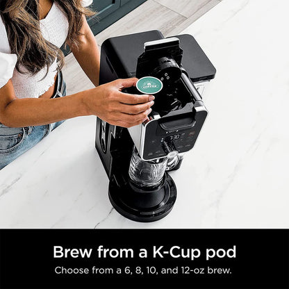 Ninja CFP201 DualBrew 12-Cup Drip, Single-Serve Coffee Maker (Renewed) Bundle with 3 YR CPS Enhanced Protection Pack