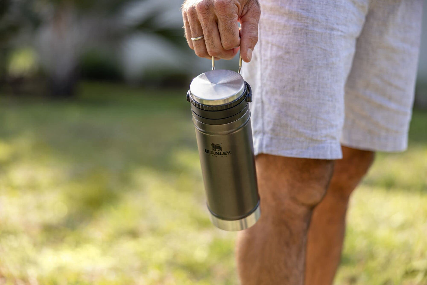 Stanley Travel Mug with Integrated French Press 16 oz | 5 Minute Brew, 4 Hours Hot, Leakproof Lid | Mesh Filter for Coffee Grounds | Insulated Stainless Steel Coffee Maker | BPA-Free | Charcoal Glow