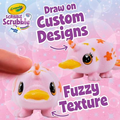 Crayola Scribble Scrubbie Peculiar Pets, Washable Pet Grooming Toy Set for Kids, Arts & Crafts Animal Toys, Gifts for Girls & Boys, Ages 3+