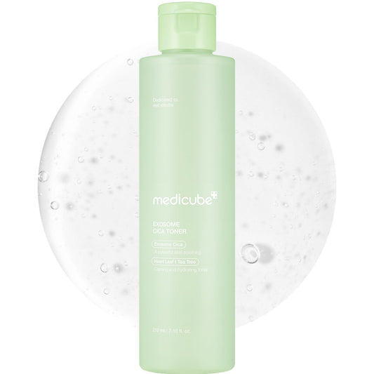 Medicube Exosome Cica Toner | Daily Soothing Toner With Exosome Cica, Heartleaf, Tea Tree, 12 Kinds of Cica | Low Irritation, Sebum care Korean Skin Care, for Stressed Skin (210ml / 7.10 fl.oz.)
