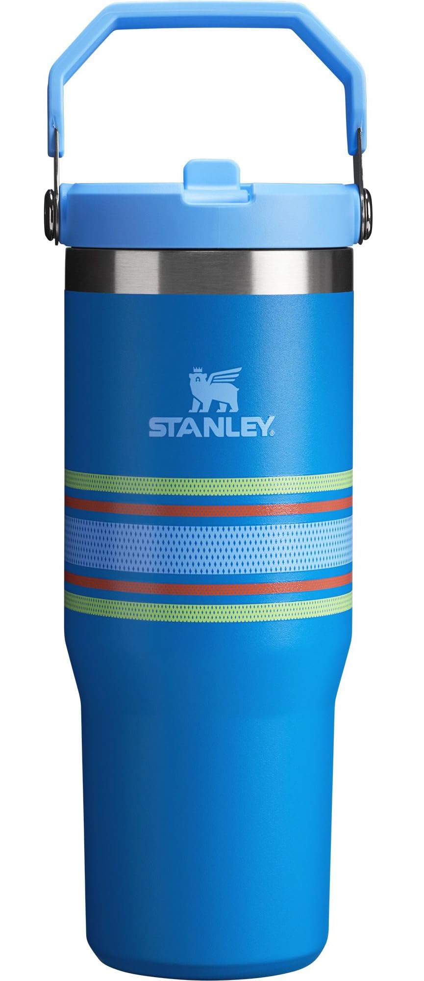STANLEY The Varsity Ice Flow Tumbler, Flip Straw Lid, 30 oz. - Azure Mesh (Blue)