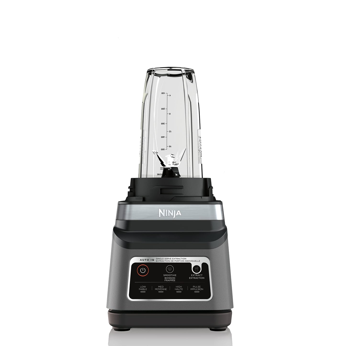 Ninja BN750C Professional Plus Blender DUO with Auto-iQ, 1400-Peak-Watt, Black/Silver (Canadian Version)