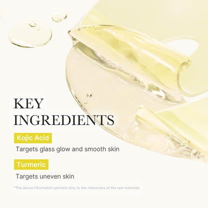 medicube All-Day Care for Deep Hydration & Skin Revival: Turmeric Overnight Wrapping Peel Off Mask and Kojic Acid Turmeric Brightening Gold Jelly Gel Mask (4ea) and Jelly Brush