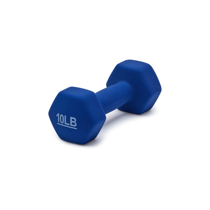 Amazon Basics Neoprene Dumbbell Hand Weights, 10 Pounds, Pair, Navy Blue