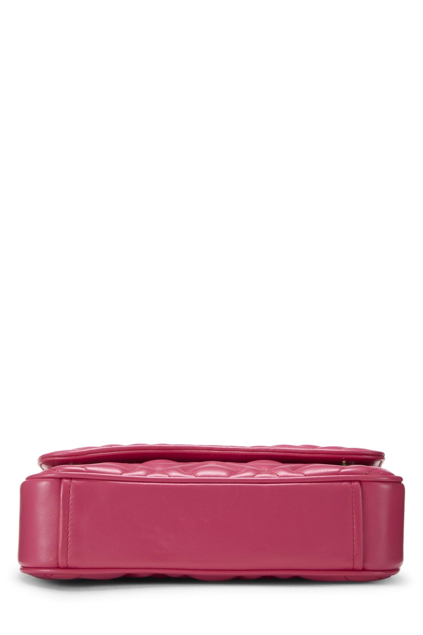 Miu Miu, Pre-Loved Pink Calfskin Diamond Quilted Shoulder Bag, Pink
