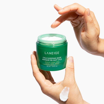 LANEIGE Cica Sleeping Mask: Soothing Overnight Mask with Centella & Fermented Forest Yeast Extract for Sensitive Skin & Moisture Barrier Repair