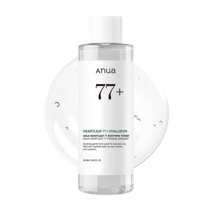 Anua Heartleaf 77 Soothing Toner I pH 5.5 Trouble Care, Calming Skin, Refreshing, Hydrating, Purifying, Cruelty Free, Vegan,(250ml / 8.45 fl.oz.)