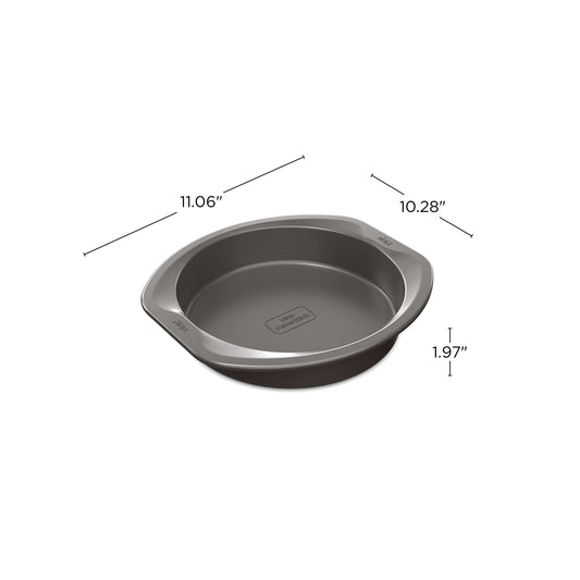 Ninja B30309 Foodi NeverStick Premium 9 inch Round Cake Pan, Nonstick, Oven Safe up to 500⁰F, Dishwasher Safe, Grey (Pack of 2)