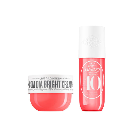 SOL DE JANEIRO Bom Dia Bright Body Cream with Vitamin C, 240ml with Cheirosa '40 Hair & Body Fragrance Mist 240ml Gift Bundle, Amazon Exclusive