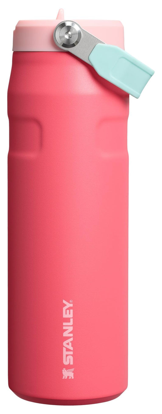 Stanley IceFlow Flip Straw 2.0 Water Bottle 24 oz | Built-In Straw for Travel and Sports | Lightweight and Leak Resistant | Insulated Stainless Steel | BPA-Free | Watermelon