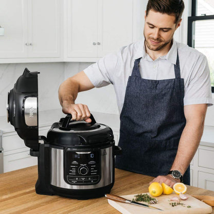 Ninja Stainless Ste Foodi 8qt. 9-in-1 Deluxe XL Pressure Cooker & Air Fryer-Stainless Steel/Black