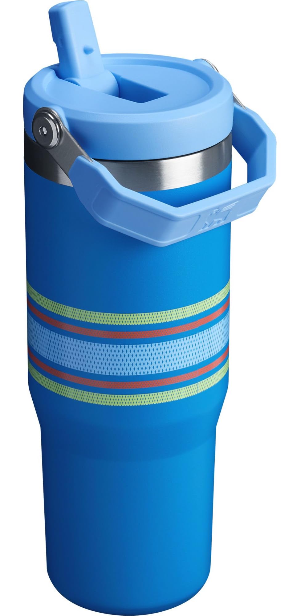 STANLEY The Varsity Ice Flow Tumbler, Flip Straw Lid, 30 oz. - Azure Mesh (Blue)