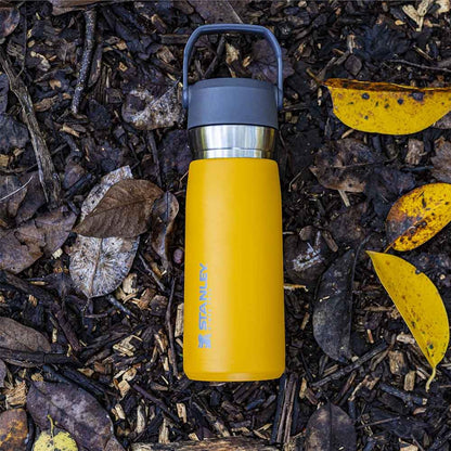 STANLEY Iceflow Stainless Steel Water Bottle With Straw 0.65L - Keeps Cold For 12+ Hours - Leakproof - BPA-Free Thermal Flask - Dishwasher Safe - Saffron