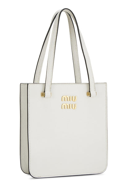 Miu Miu, Pre-Loved White Calfskin Handbag Small, White
