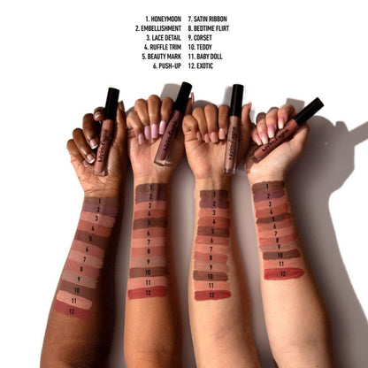 NYX PROFESSIONAL MAKEUP Lip Lingerie Matte Liquid Lipstick - Ruffle Trim, Cinnamon Pink