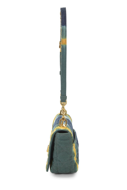Dior, Pre-Loved Multicolor Cannage Denim Caro Bag Small, Multi